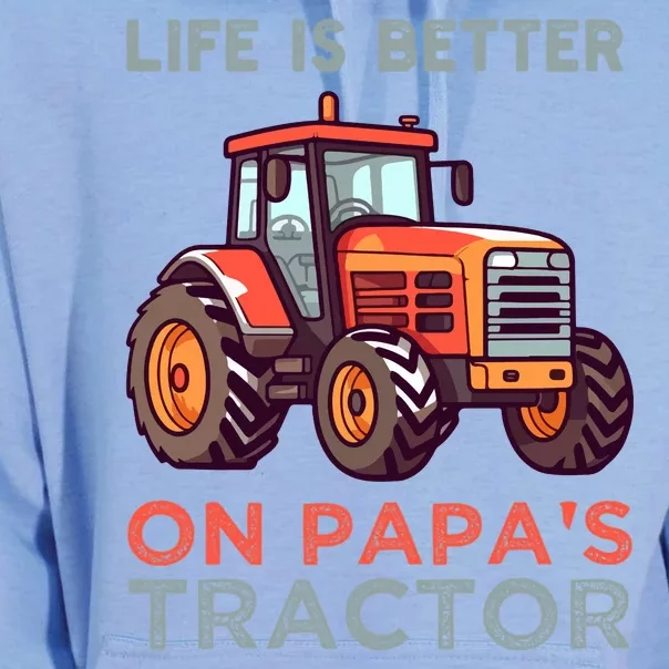 Life Is Better On Papa’S Tractor Gift Unisex Surf Hoodie