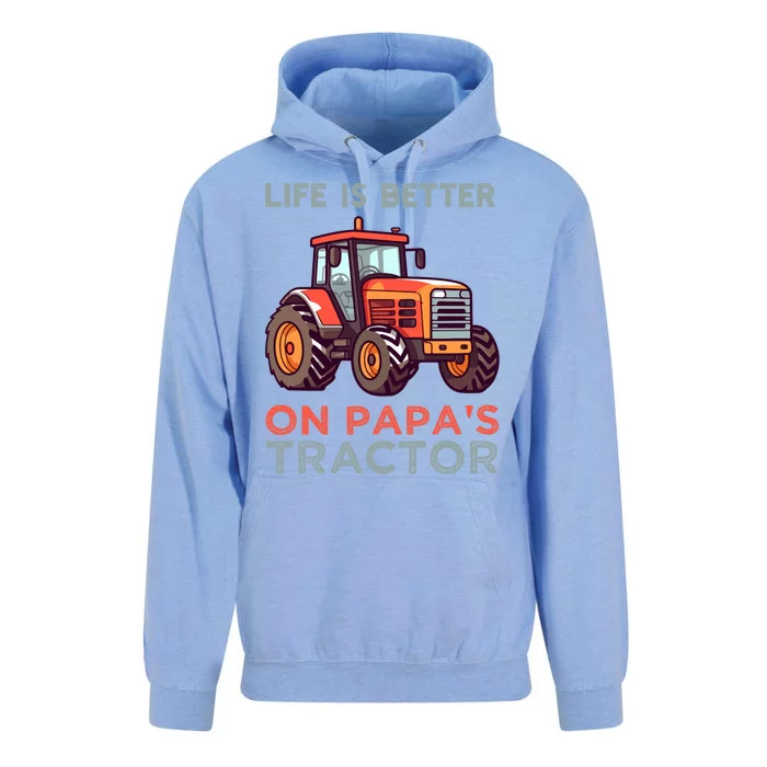 Life Is Better On Papa’S Tractor Gift Unisex Surf Hoodie