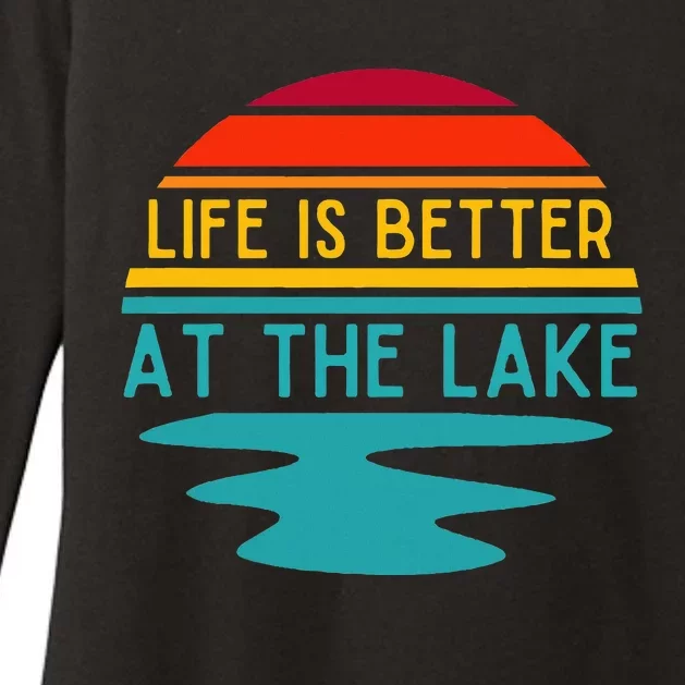 Life Is Better At The Lake Life Bum Lake Lover Pontoon Womens CVC Long Sleeve Shirt