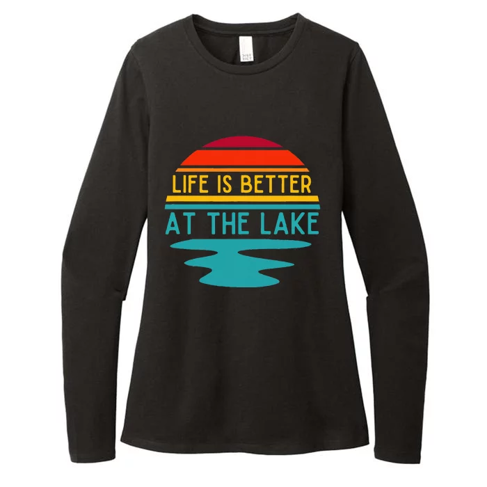 Life Is Better At The Lake Life Bum Lake Lover Pontoon Womens CVC Long Sleeve Shirt