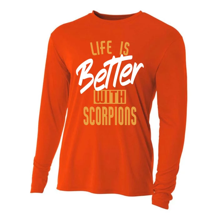 Life Is Better With Scorpions Gift Cooling Performance Long Sleeve Crew