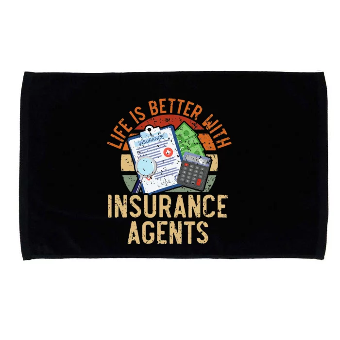 Life Is Better With Insurance Agents Job Profession Microfiber Hand Towel