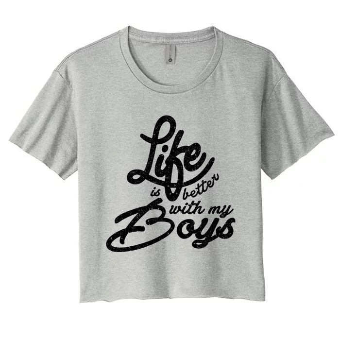 Life Is Better With My Gift Women's Crop Top Tee