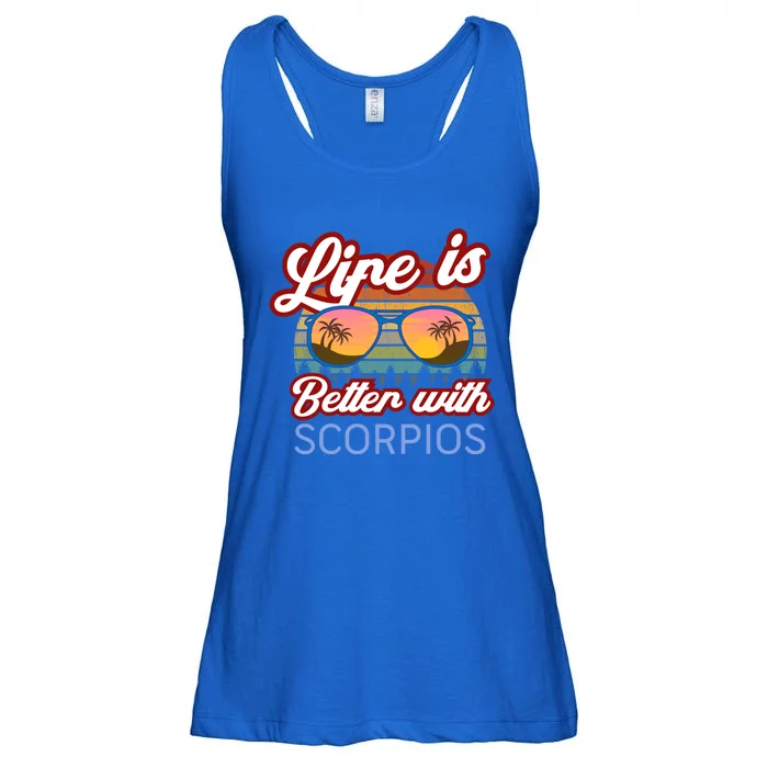 Life Is Better With Scorpios! Funny Scorpio Astrology Design Great Gift Ladies Essential Flowy Tank