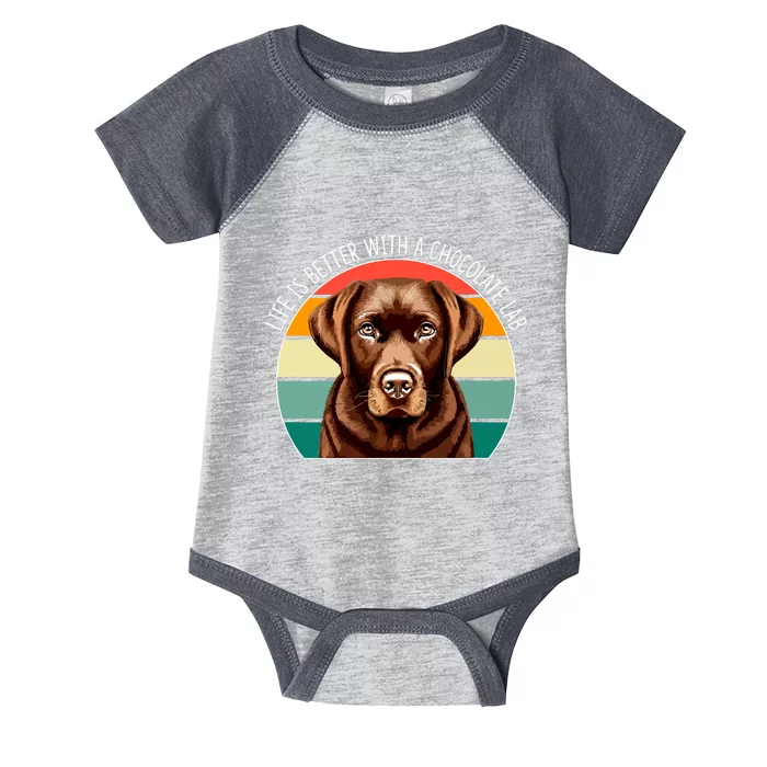 Life Is Better With A Chocolate Lab Infant Baby Jersey Bodysuit