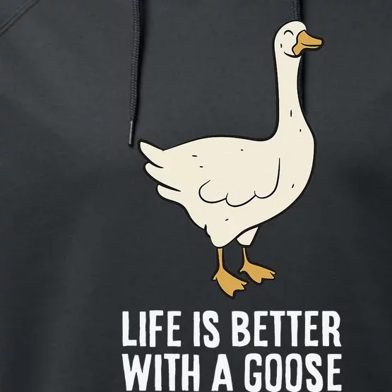 Life Is Better With A Goose Performance Fleece Hoodie