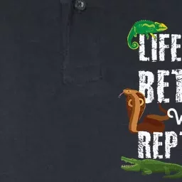 Life Is Better With Reptiles Lizard Reptile Pet Lover Softstyle Adult Sport Polo