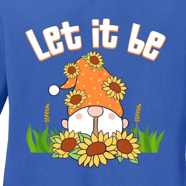 Let It Be Gnome Gnome Funny Gift Ladies Long Sleeve Shirt