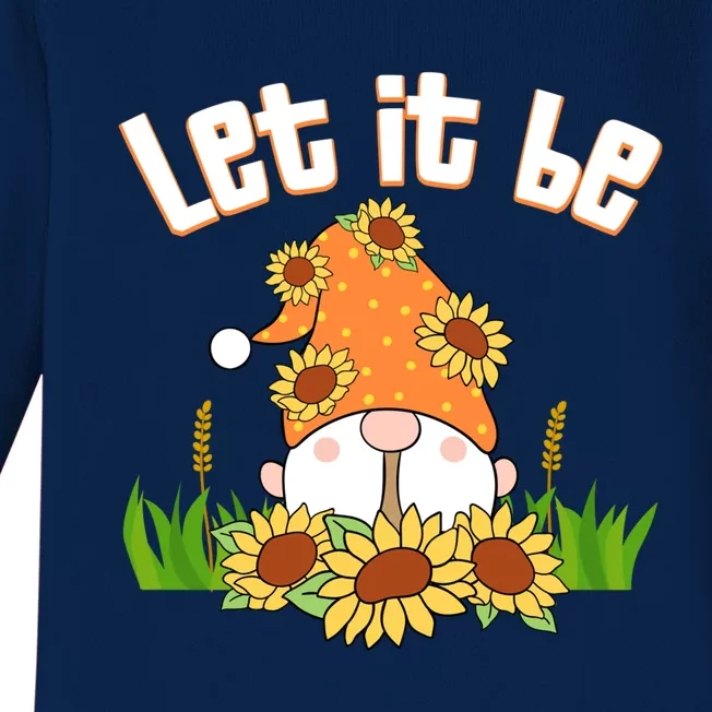 Let It Be Gnome Gnome Funny Gift Baby Long Sleeve Bodysuit