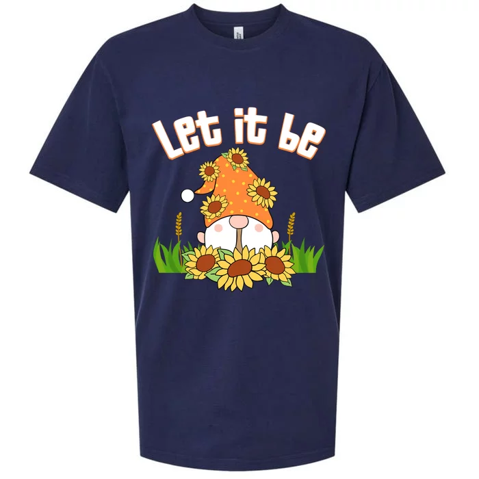 Let It Be Gnome Gnome Funny Gift Sueded Cloud Jersey T-Shirt