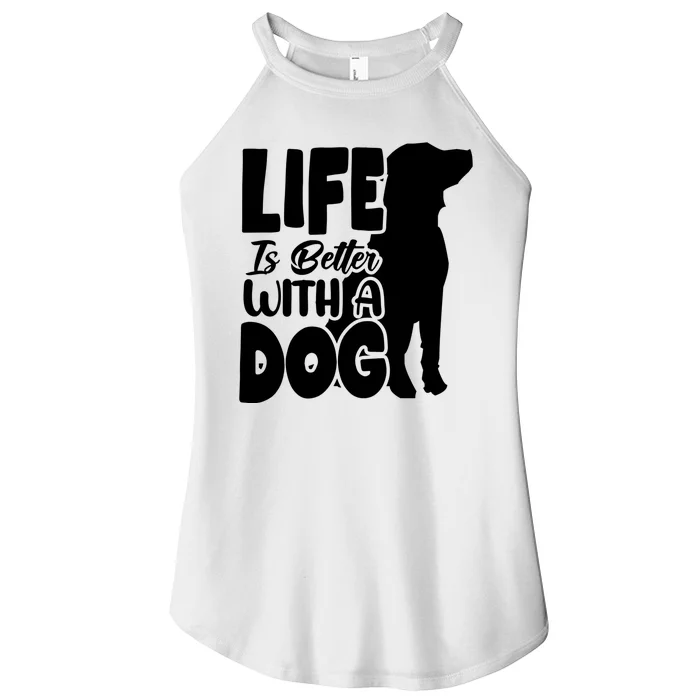 Life Is Better With A Dog Women’s Perfect Tri Rocker Tank