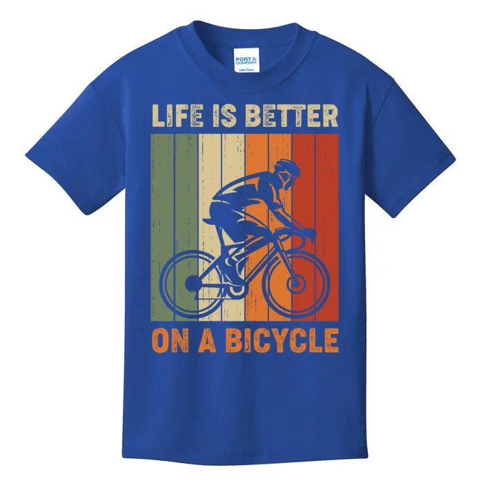 Life Is Better On A Bicycle Cycling Bike Gift Kids T-Shirt