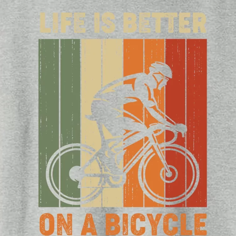 Life Is Better On A Bicycle Cycling Bike Gift Women's Crop Top Tee