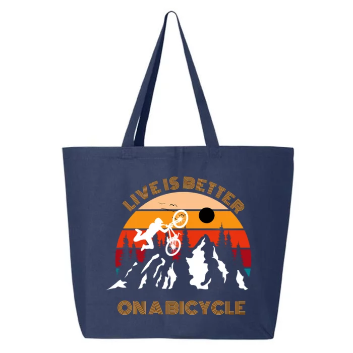 Life Is Better On A Bicycle, Cycling Bike 25L Jumbo Tote