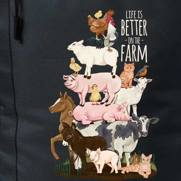 Life Is Better On The Farm Cute Animals Country Farm Girl Gift Daily Commute Backpack