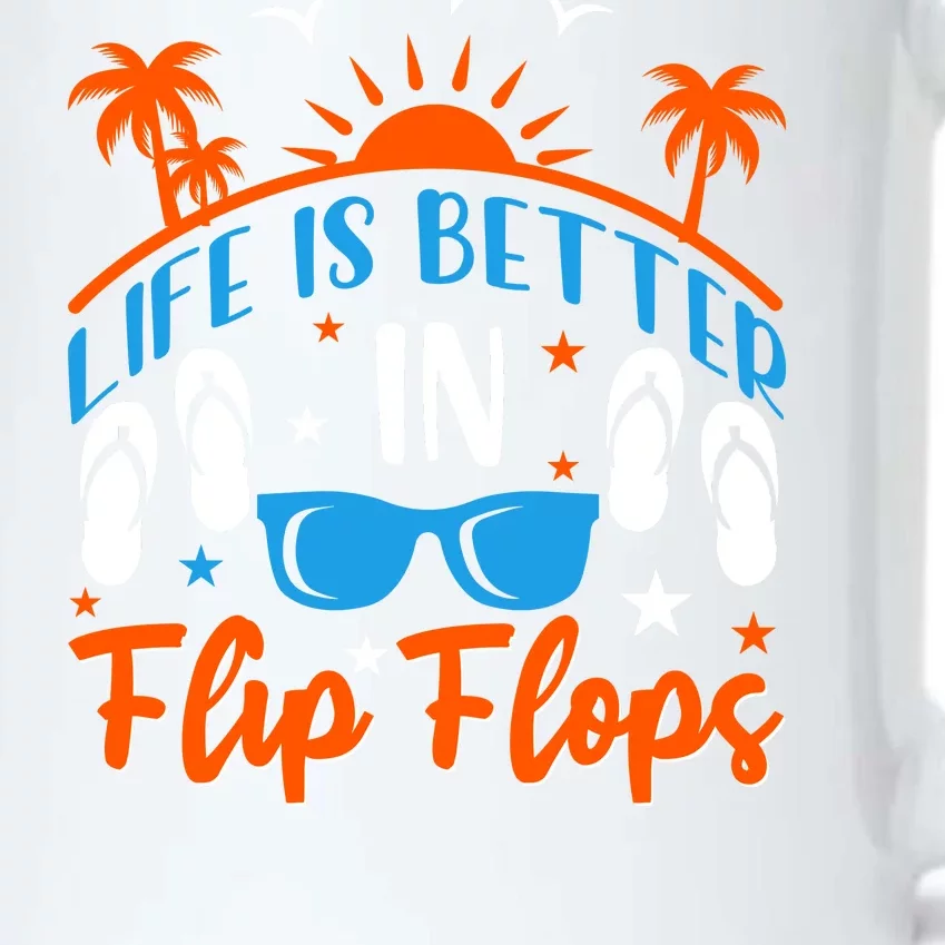 Life Is Better With Flip Flops Black Color Changing Mug