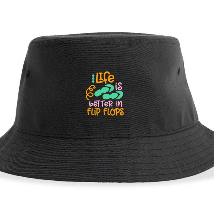 Life Is Better In Flip Flops Sustainable Bucket Hat