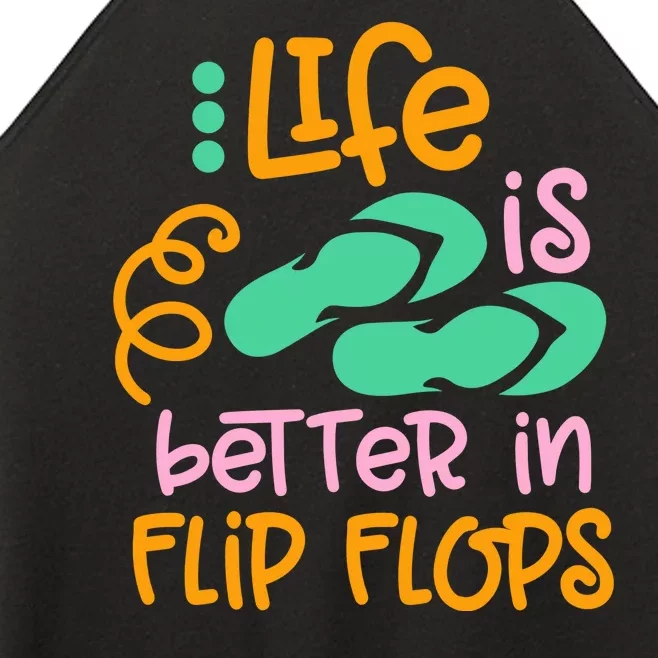 Life Is Better In Flip Flops Women’s Perfect Tri Rocker Tank