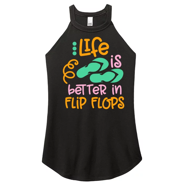 Life Is Better In Flip Flops Women’s Perfect Tri Rocker Tank