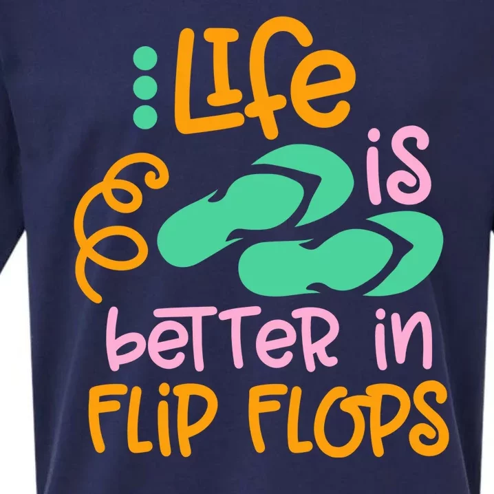 Life Is Better In Flip Flops Sueded Cloud Jersey T-Shirt