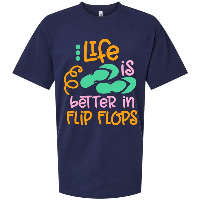 Life Is Better In Flip Flops Sueded Cloud Jersey T-Shirt