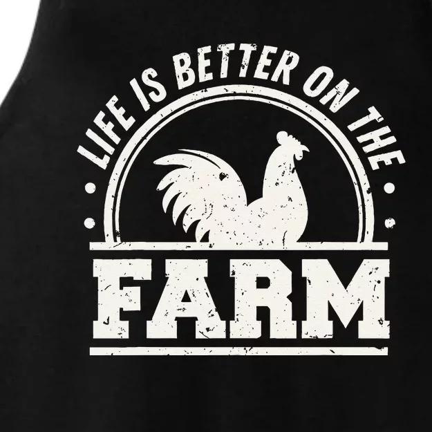 Life Is Better On The Farm Chicken Ladies Tri-Blend Wicking Tank