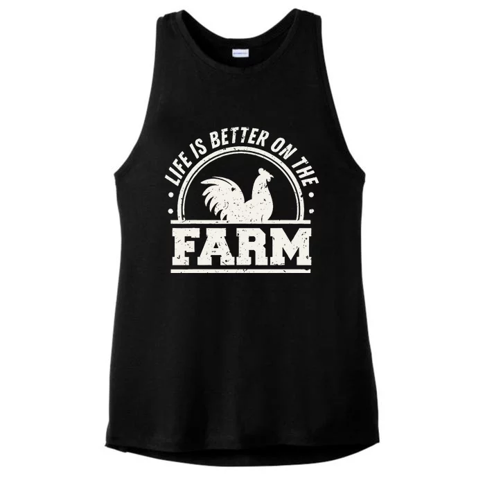 Life Is Better On The Farm Chicken Ladies Tri-Blend Wicking Tank