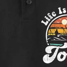 Life Is Better On The Toon Funny Pontoon Boat Boating Gift Dry Zone Grid Performance Polo