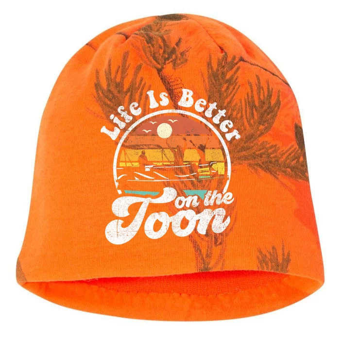 Life Is Better On The Toon Funny Pontoon Boat Boating Gift Kati - Camo Knit Beanie