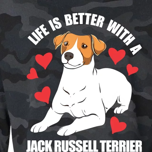 Life Is Better With A Jack Russell Terrier Cropped Pullover Crew