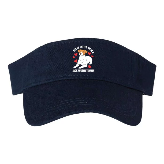 Life Is Better With A Jack Russell Terrier Valucap Bio-Washed Visor