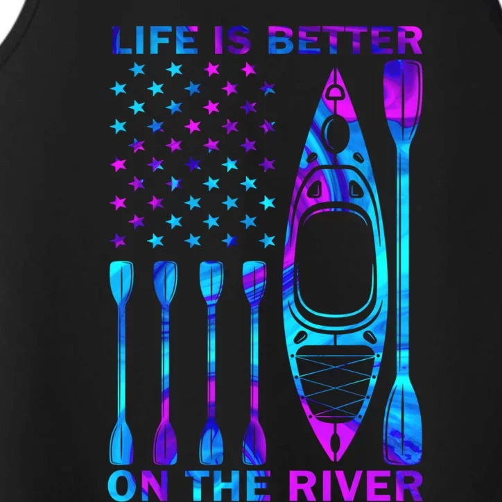 Life Is Better On The Rivergift Best Ideas For Kayaker Funny Gift Performance Tank