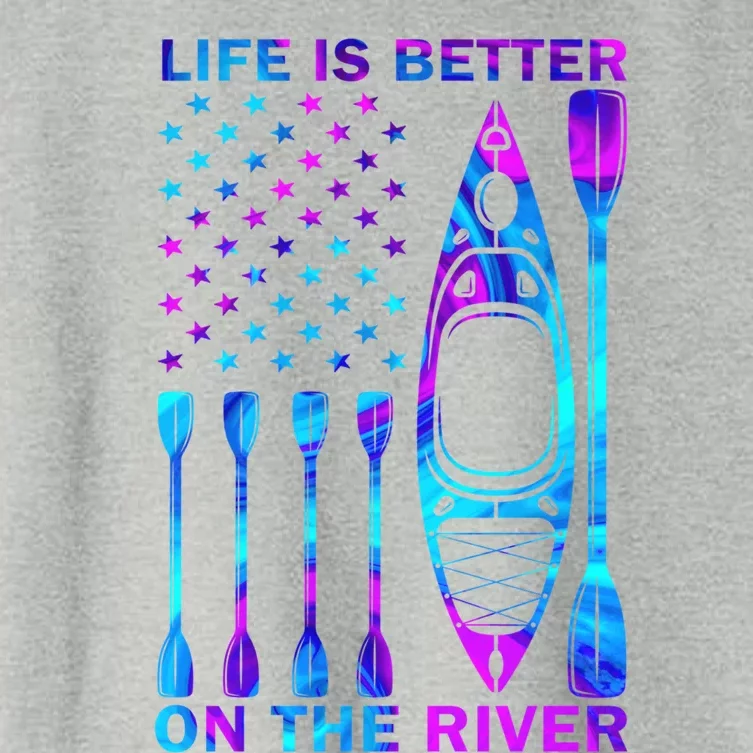 Life Is Better On The Rivergift Best Ideas For Kayaker Funny Gift Women's Crop Top Tee