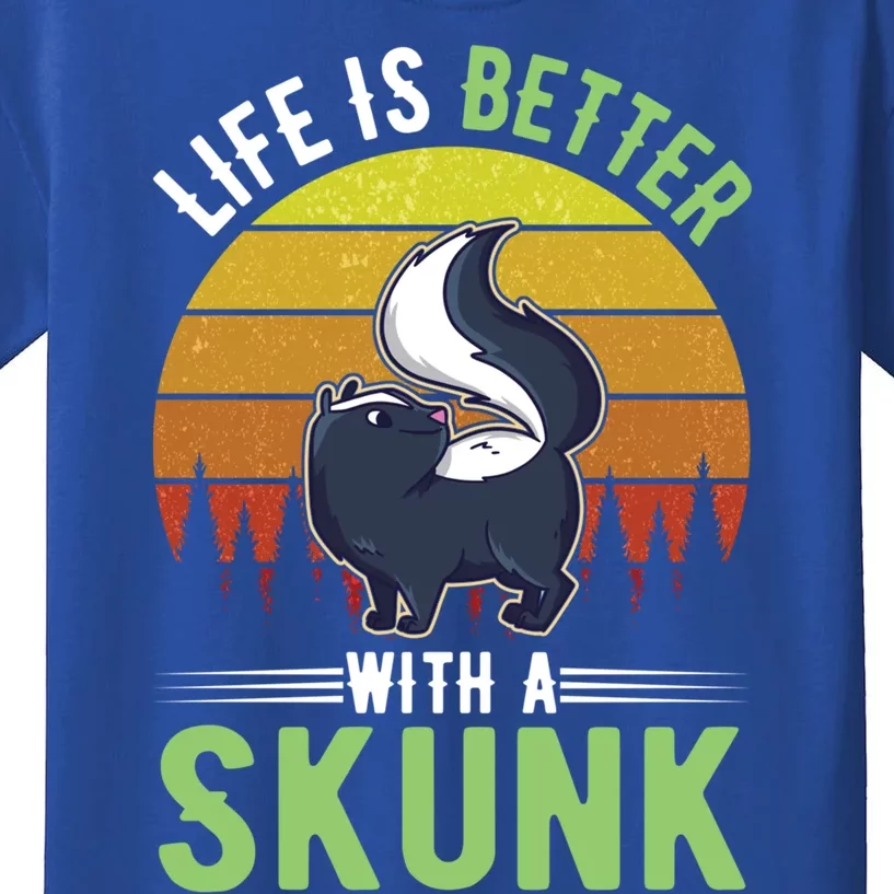 Life Is Better With A Skunk Great Gift Kids T-Shirt