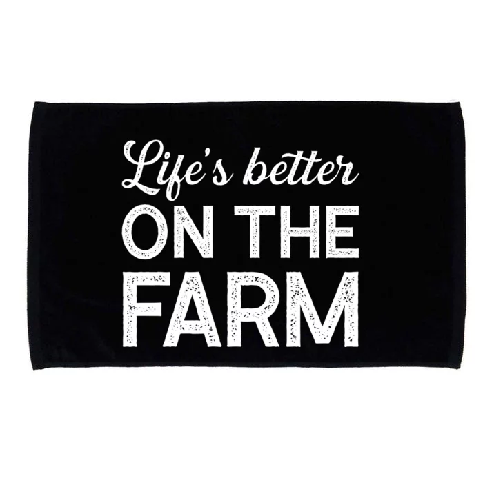 Life Is Better On The Farm Cool Gift Microfiber Hand Towel