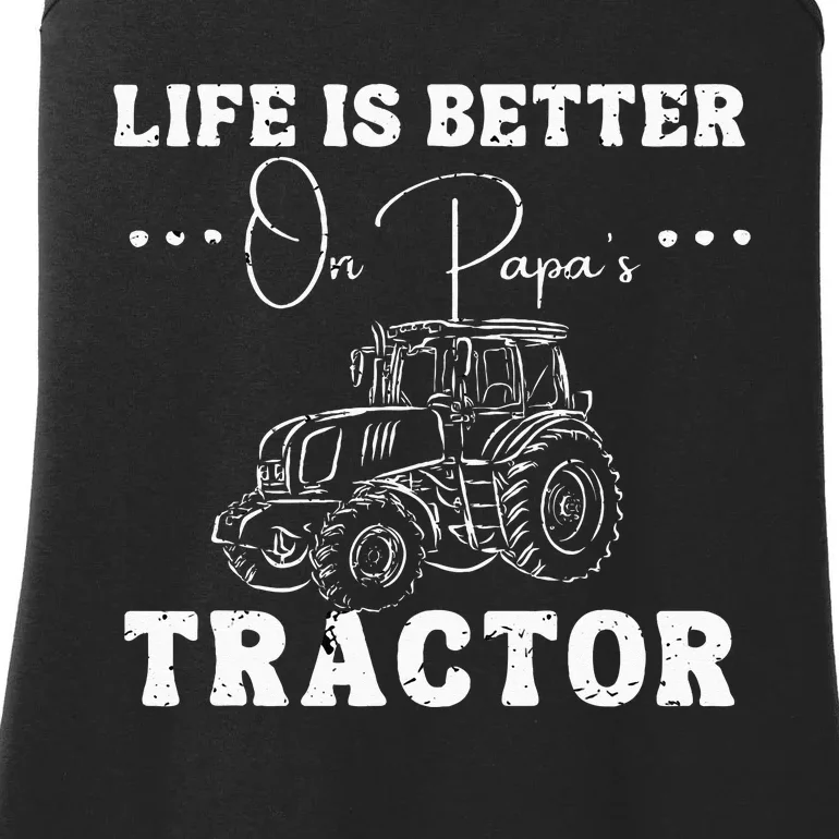 Life Is Better On Papas Tractor Ladies Essential Tank