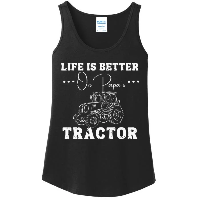 Life Is Better On Papas Tractor Ladies Essential Tank