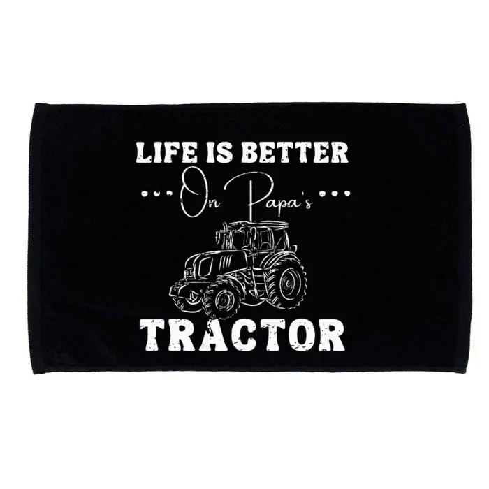 Life Is Better On Papas Tractor Microfiber Hand Towel