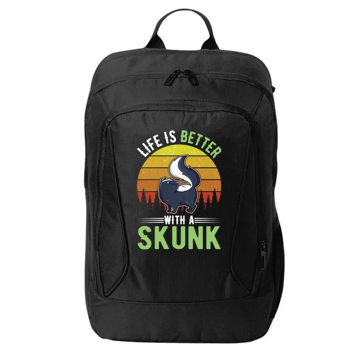 Life Is Better With A Skunk Great Gift City Backpack