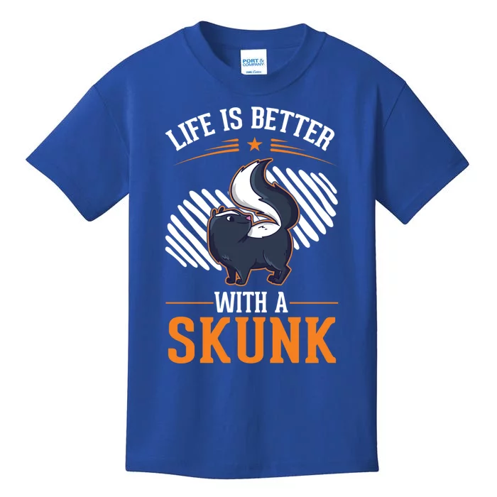 Life Is Better With A Skunk Gift Kids T-Shirt