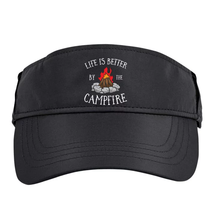 Life Is Better By The Campfire Scouts Camping Campfire Adult Drive Performance Visor