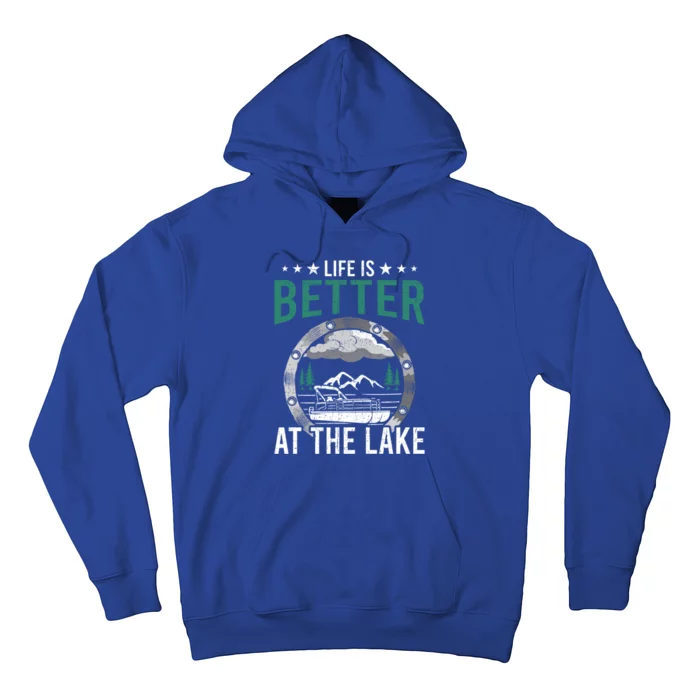 Life Is Better At The Lake Pontoon Boat Pontooning Gift Hoodie