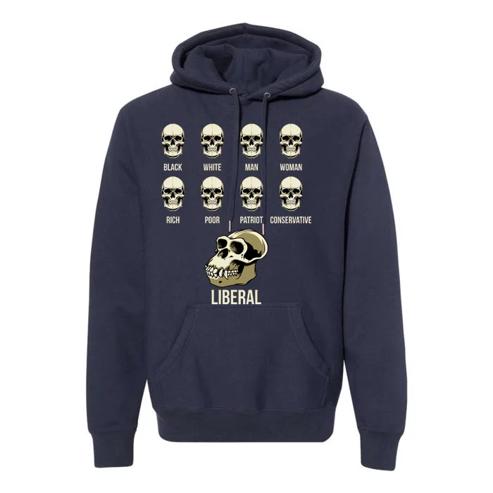 Liberal Monkey Black White Man Woman Rich Poor Patriot Conservative Premium Hoodie