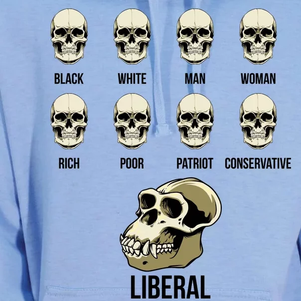 Liberal Monkey Black White Man Woman Rich Poor Patriot Conservative Unisex Surf Hoodie