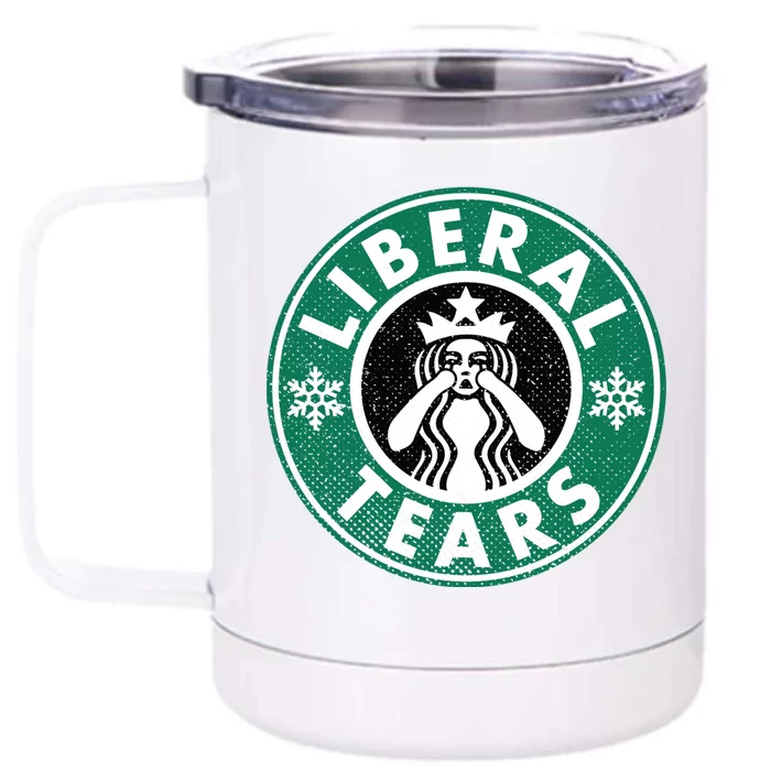 Liberal Tears MAGA Donald Trump Front & Back 12oz Stainless Steel Tumbler Cup