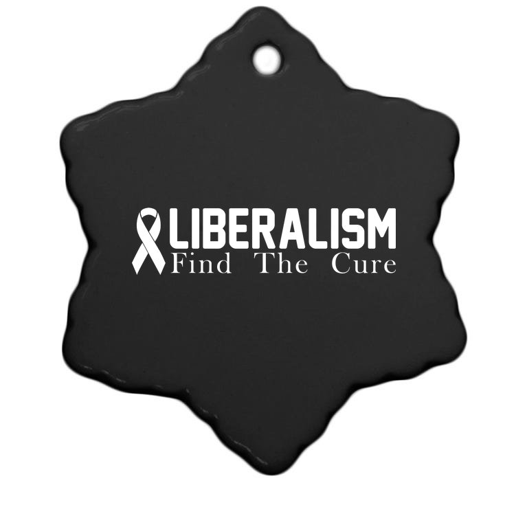 Liberalism Find The Cure Christmas Ornament