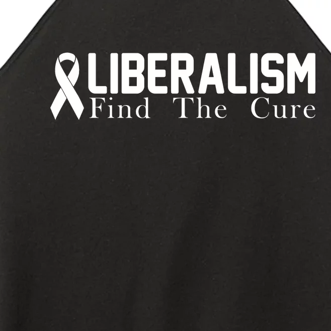 Liberalism Find The Cure Women’s Perfect Tri Rocker Tank