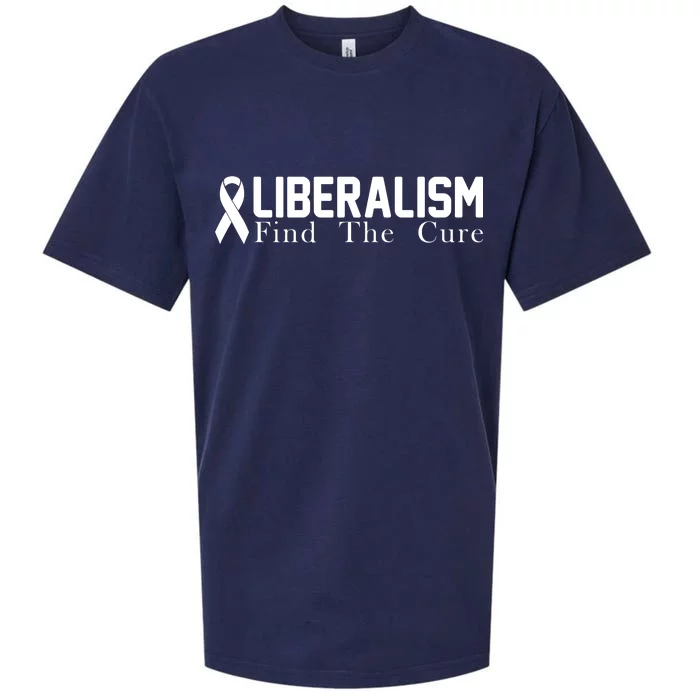 Liberalism Find The Cure Sueded Cloud Jersey T-Shirt