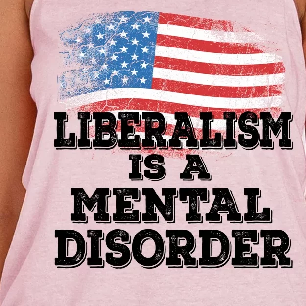 Liberalism Is A Mental Disorder Women's Knotted Racerback Tank