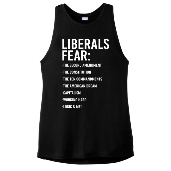 Liberals Fear Conservative Republican Ladies Tri-Blend Wicking Tank